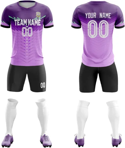 Camiseta de fútbol personalizada para hombres, mujeres y niños, número de nombre personalizado, camisetas deportivas y pantalones cortos añaden