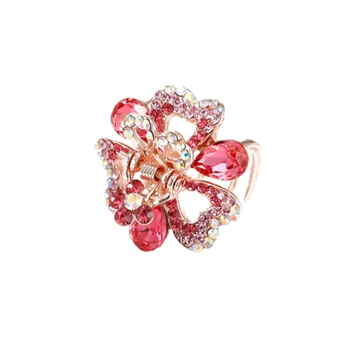 Miniatura 5 de 4 clips de garra de metal mini clips de flores para el cabello Rhinestone pasadores perla pasador