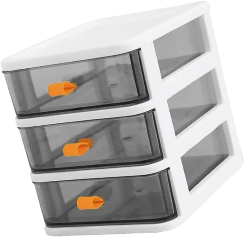 Cabilock Caja de múltiples capas Cajón de almacenamiento Oficina Cajón Organizador Escritorio Almacenamiento Contenedores de plástico