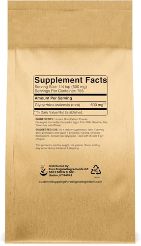 Miniatura 2 de Pure Original Ingredients Extracto de regaliz (1 lb) sin OMG, sin gluten, polvo de mulethi