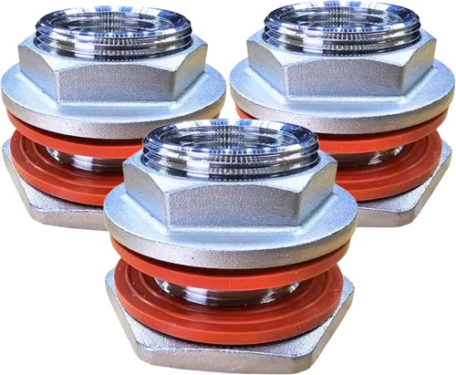 Miniatura 14 de MiniBrew Mamparo sin soldadura NPT EZ de 1/2 pulgada con juntas EPDM para elaboración casera (paquete de 3)