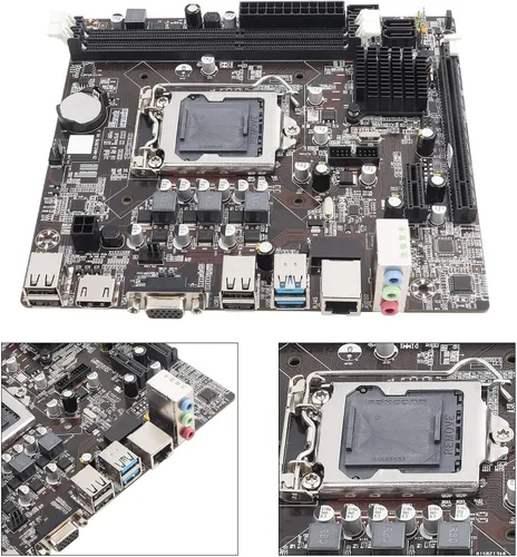 Miniatura 8 de Placa base para computadora de escritorio, placa base LGA 1155 USB3.0 SATA para B75, totalmente compatible con memoria de escritorio DDR3