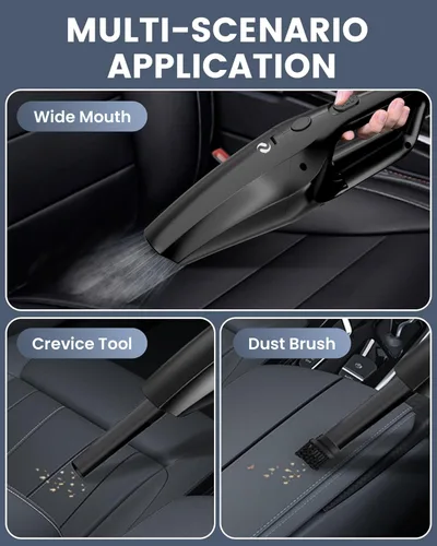 Miniatura 5 de Aspiradora de mano inalámbrica, mini aspiradora portátil de mano para automóvil, aspiradora portátil con filtro HEPA, de mano inalámbrica