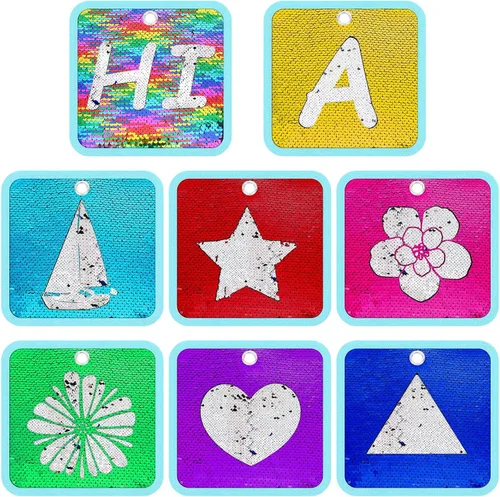 VitalCozy 8 tapetes sensoriales de lentejuelas con panel de pared de tela de lentejuelas de 8 pulgadas, surtido de azulejos sensoriales táctiles,