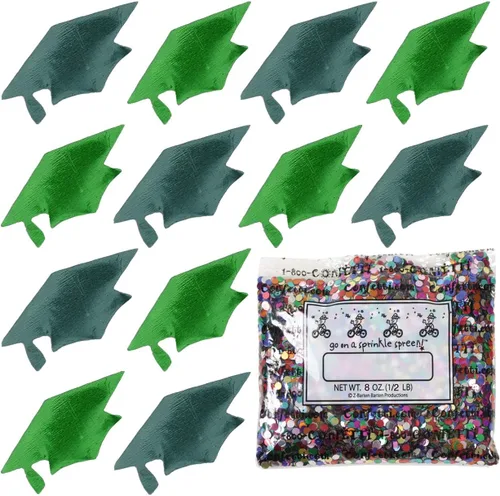 Miniatura 153 de Confetti Grad Cap Negro, Azul Marino Combo - 2 bolsas de media onza (1 oz)