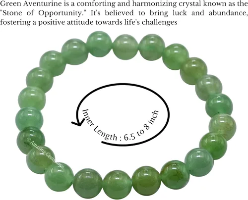 Miniatura 737 de Amazing Gemstone Pulsera de cristal para mujeres y hombres, pulsera de cristal curativo de protección, pulsera elástica con cuentas de piedras