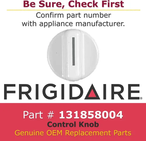 Miniatura 2 de Frigidaire 131858004 Pomo de control OEM genuino para electrodomésticos de lavandería