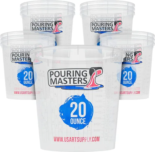 Miniatura 8 de Pouring Masters Vasos medidores de líquido de 2 oz (60 ml) - Vaso graduado de plástico (paquete de 100) con 25 varillas - Tazas de mezcla