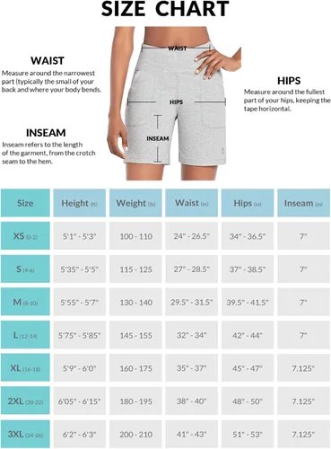 Miniatura 6 de BALEAF - Bermudas de correr para mujer, shorts largos deportivos de cintura alta con bolsillos