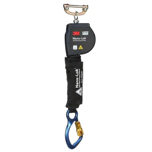3M DBI-SALA Nano-Lok Arc Flash Autorretráctil Lifeline con conexión rápida 3100577, Web, Mosquetón de aluminio, 8 pies
