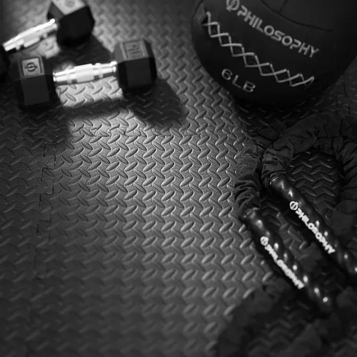 Miniatura 7 de Philosophy Gym Paquete de 30 tapetes de ejercicio – 24 x 24 pulgadas de goma de espuma entrelazada rompecabezas azulejos – negro