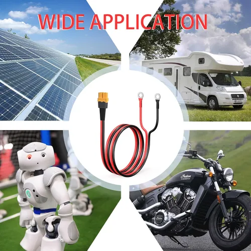 Miniatura 6 de ELFCULB Cable Terminal XT60 a Anillo O, Cable Conector Hembra XT60 de 10AWG a Anillo O con Cable Puro Estañado para Batería RC Solar Estación