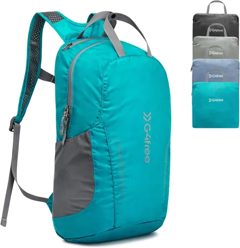 Miniatura 8 de G4Free Mochila de senderismo ligera de 25 litros, plegable, plegable, deportiva, resistente al agua, para mujeres y hombres (verde gris)
