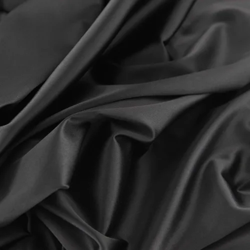 Tela de satén elástica color negro para decoración de vestidos de novia DIY manualidades 49 pulgadas por 1 yarda