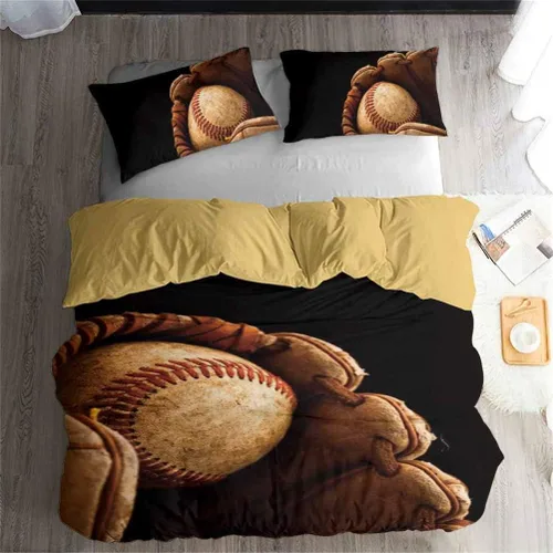 Miniatura 13 de LanS Precise Baseball Sport Series - Juego de funda de edredón y funda de almohada, juego de 3/4 piezas