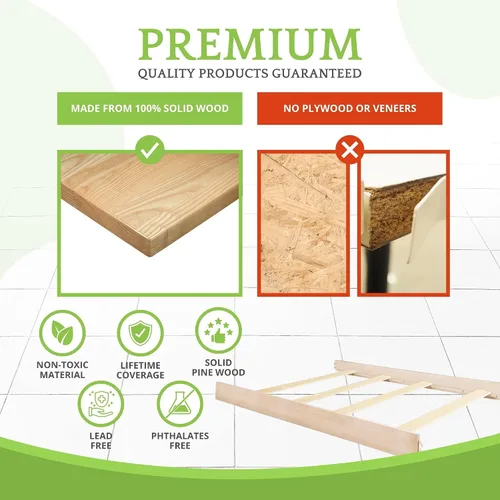 Miniatura 6 de Kit de conversión de tamaño completo, rieles de cama para cunas convertibles ecológicas y ecológicas de semilla de manzana, riel de madera maciza