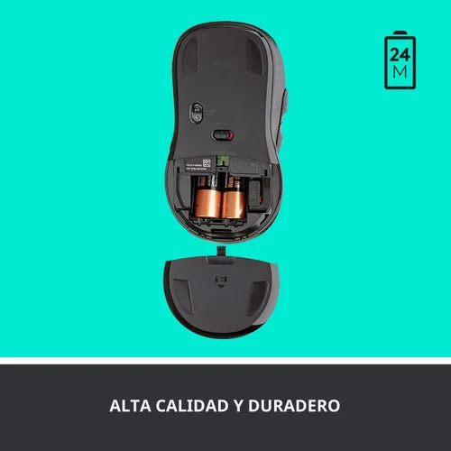 Miniatura 6 de Logitech M510 - Mouse inalámbrico, ratón para laptop y PC con receptor unificador USB, botones programables - Grafito