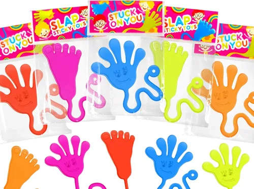 Grandes Manos Pegajosas a Granel Suministros de Favores de Fiesta Regalos de Juguetes para Niños (100 PCS), Rellenos de Calcetín de Bolsa de Regalos