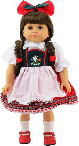 Miniatura 7 de American Fashion World Traje espacial de astronauta blanco para muñecas de 14 pulgadas Calidad premium y diseño moderno Ropa de muñecas Moda