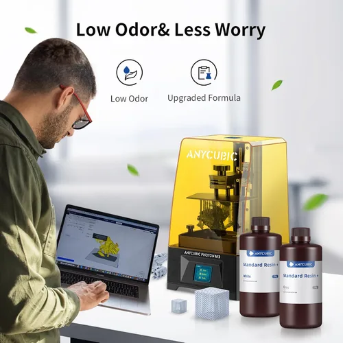 Miniatura 6 de ANYCUBIC - Resina de impresora 3D estándar actualizada, resina de curado UV rápido SLA de 405 nm, fotopolímero rápido y de alta precisión