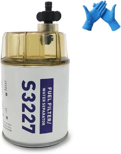 Reemplaza el separador de agua de combustible con filtro de combustible YINNCKE S3227 con cuenco transparente para motor fuera de borda marino