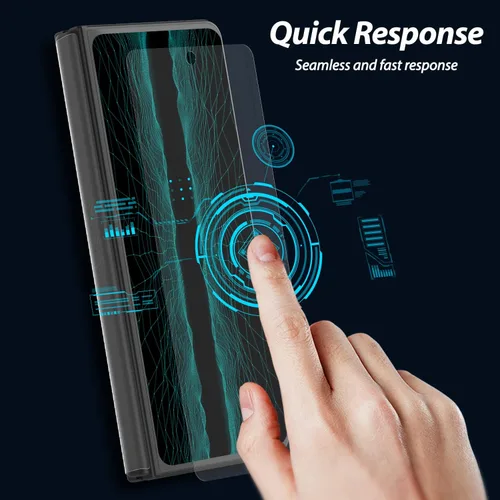 Miniatura 6 de DOME GLASS Whitestone - Protector de pantalla para Z Fold 4 2022, protector de vidrio templado completo con tecnología de dispersión de líquidos