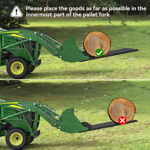 Miniatura 5 de YITAMOTOR Horquillas de Escombros con Abrazadera para Cucharón de 48", Horquilla de Palé de Servicio Pesado con Capacidad de 2500 lbs Compatible