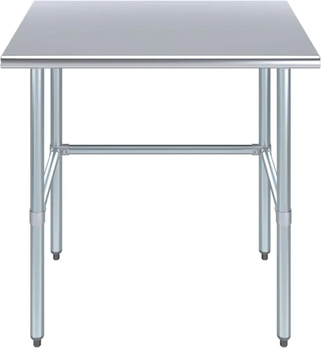 Miniatura 2 de Mesa de trabajo de acero inoxidable de base abierta de 24 pulgadas x 36 pulgadas Residencial y comercial Preparación de alimentos Estación