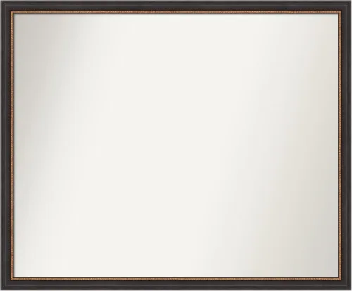 Miniatura 228 de Amanti Art Espejo de baño negro para sobre el fregadero, 23 x 23 pulgadas, espejo cuadrado negro Ashton, marco de madera tradicional mediano, se