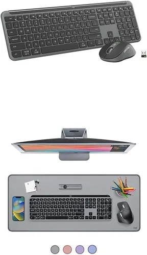 Miniatura 19 de Logitech MK955 Signature Slim - Combo de teclado y mouse inalámbricos delgados, para manos más grandes, escritura y clics silenciosos, cambia entre