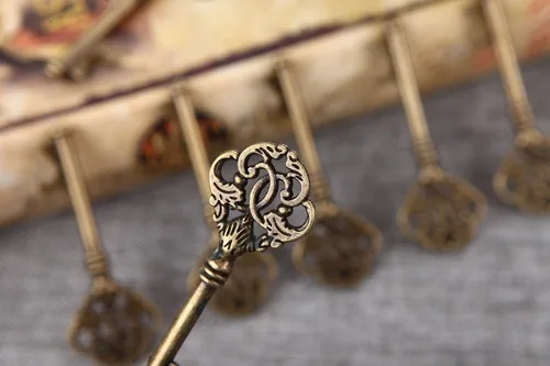 Miniatura 3 de 40 llaves de esqueleto de corona grande, abrebotellas, decoración rústica, despedida de soltera, steampunk antiguo