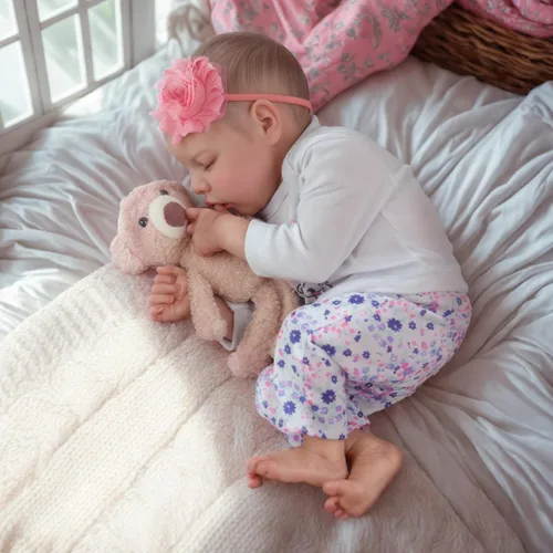 Miniatura 4 de JIZHI Muñecas de bebé Reborn realistas Niña, muñeca de bebé real de cuerpo suave de 17 pulgadas, muñeca de silicona de vinilo realista de cuerpo