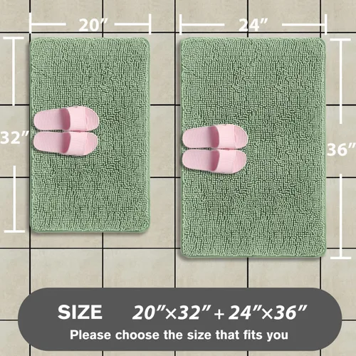 Miniatura 669 de Alfombra de baño pequeña de 12 x 18 pulgadas, lavable y absorbente, antideslizante, alfombra de baño de felpilla gruesa y suave para baño, ducha