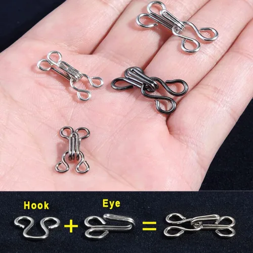 Miniatura 4 de 120 pares de ganchos de costura y cierre de ojos para sujetador, ropa, pantalones, falda, chaqueta de costura, abrigo de piel, traje de baño