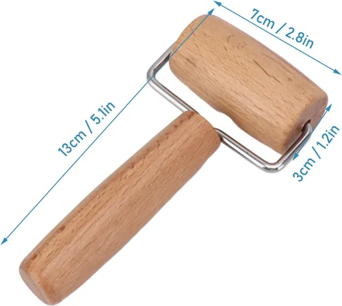 Miniatura 7 de Rodillo de madera, rodillo de molienda antiadherente para panadero, grosor uniforme, rodillo de masa de madera, rodillo de masa de pizza, rodillo