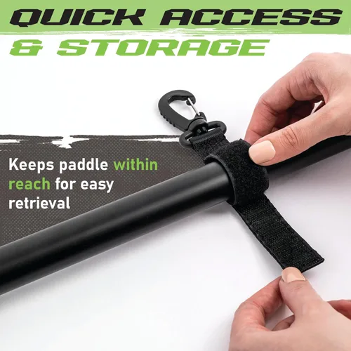 Miniatura 5 de Gradient Fitness Clip de remo SUP (paquete de 4), soporte para tabla de remo de sup, clip de paleta de kayak, soporte para remo Negro