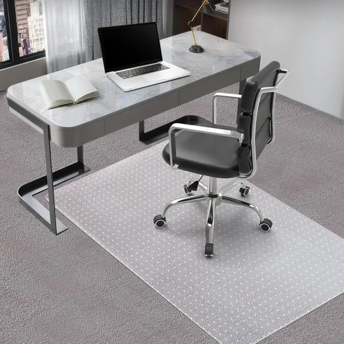 Miniatura 22 de Vicwe Tapete grande para silla de oficina para suelos alfombrados, 60 x 48 pulgadas, alfombrillas rectangulares para sillas de escritorio