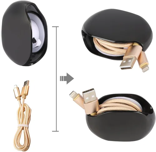 Miniatura 6 de stargoldenbell Enrollador automático de cables, ama de llaves de almacenamiento de cables, organizador de cables retráctil para cables USB, cable