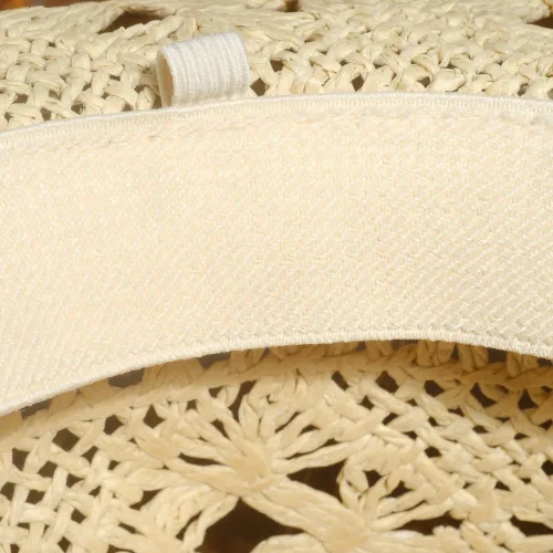 Miniatura 7 de Sombrero de vaquero de paja occidental para hombre y mujer, sombrero de vaquera con dos bandas decorativas, sombrero de sol tejido de ala moldeable