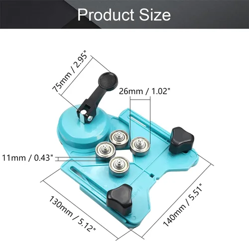 Miniatura 2 de Utoolmart Guía de taladro de plástico ajustable con ventosa Bits de núcleo Posicionador agujero localizador de sierra para baldosas cerámicas