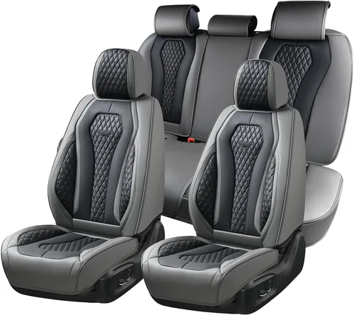 Miniatura 11 de Coverado Fundas de Asiento, Fundas de Asiento de Coche para Asientos Delanteros, Funda de Asiento de Coche Roja, Fundas de Asiento de Coche Rojo