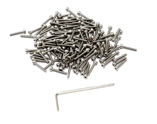 Miniatura 113 de iexcell 25 piezas M4 x 60/65/70/75/3.150 in paso de rosca 0.028 in acero inoxidable 304 cabeza hexagonal Tornillos Tornillos surtido Kit