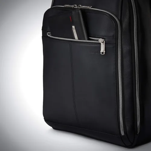 Miniatura 4 de Samsonite Mochila clásica de cuero, Negro -, Mochila clásica de cuero