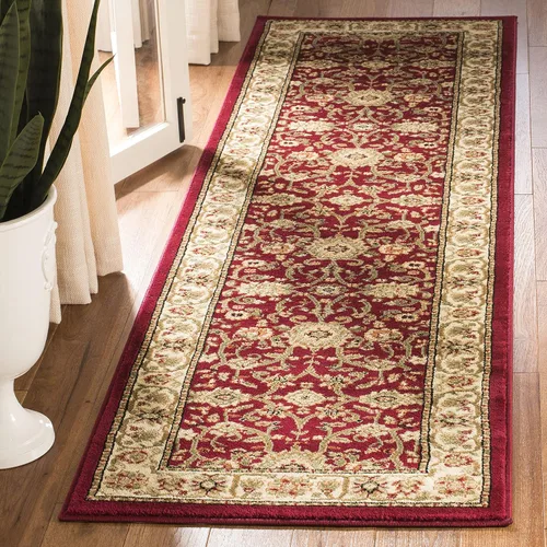 Miniatura 21 de SAFAVIEH Lyndhurst Collection - Alfombra de área de 9 x 12 pies, color marfil y rojo, diseño oriental tradicional, no desprende pelusa y de fácil