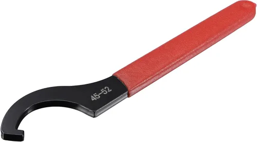 Miniatura 11 de uxcell Llave inglesa de gancho C portabrocas para tuerca redonda de 1.496-1.654 in, con mango antideslizante rojo