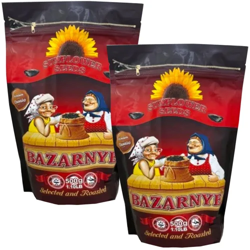 Bazarnye Semillas de girasol tostadas, saladas de primera calidad en cáscara con auténtico sabor lituano, semillas de girasol frescas para