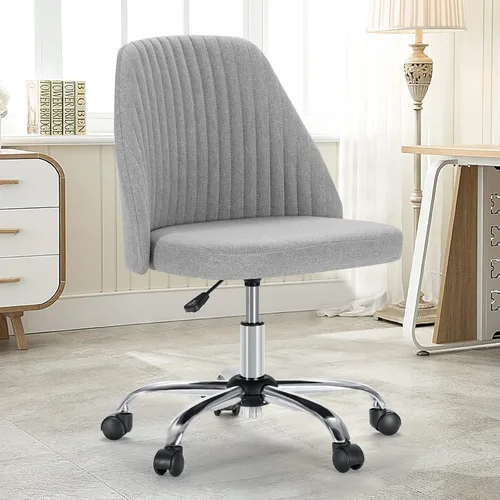 Miniatura 14 de Silla de Oficina DUMOS, Silla de Escritorio Cómoda con Ruedas, Silla Giratoria de Tocador, Sillas de Tarea con Asiento Ancho, Sillas de Computadora