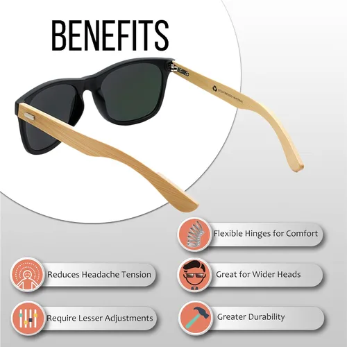 Miniatura 3 de Gafas de sol de bambú al por mayor Retro 80 Gafas de sol de madera para hombres y mujeres-10