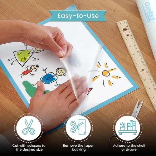 Miniatura 7 de Con-Tact Brand Creative Cubierta Transparente Autoadhesiva, Forro Versátil y Adhesivo para Estanterías, Película de Privacidad Ideal, Vinilo