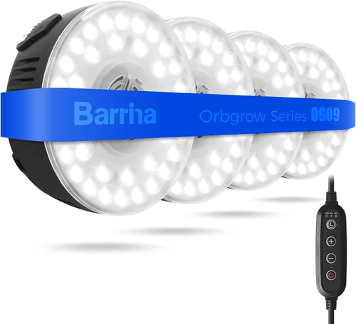 Miniatura 12 de Barrina Orbgrow OG09 Luz de Crecimiento Puck, 5000K 18W (2 x 9W, Equivalente a 270 Vatios), Luz de Espectro Completo para Plantas